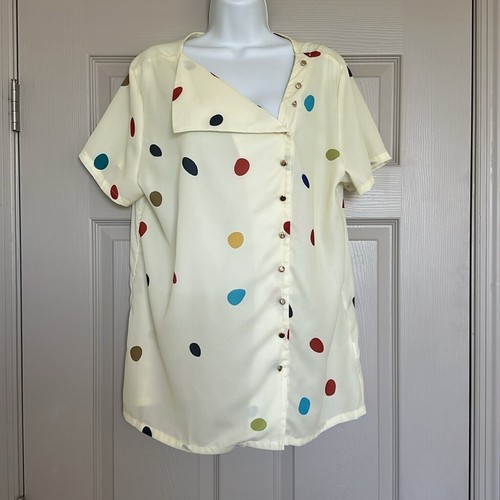 MISSLOOK Women’s Polka-Dot Blouse Size XL - Picture 1 of 10
