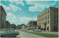 c1950s~Wellsboro PA~Main Street~Penn Wells Auto Hotel~Tioga County~VTG Postcard