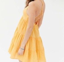 Urban Outfitters Babydoll Dress Mini Size S Tiered Ruffle Coquette Sundress