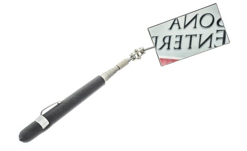 2pc Telescopic Telescoping Inspection Mirror Rectangular & Round Flexible Neck - Picture 11 of 12