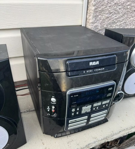 RCA RS2620 5 Disc Changer Cassette Deck Sound System W/ Original Speakers - Picture 5 of 21
