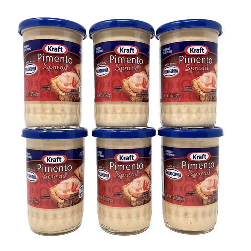 Lot of 6 Kraft Pimento Cheese Spread 5 oz Each Jar Best By 07/24 FREE