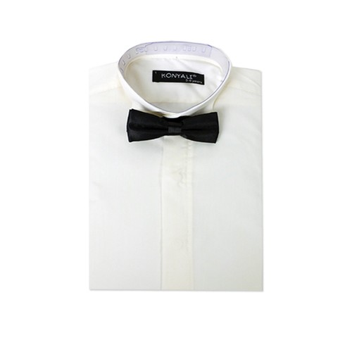Boys Wing Collar Shirts & Bow Tie, Kids Tuxedo Suit shirt, Prom, Wedding, Party - Picture 3 of 10