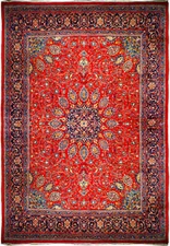10x14' Red Sheikh-Safi Perrsian Isfahaan Rug 74736