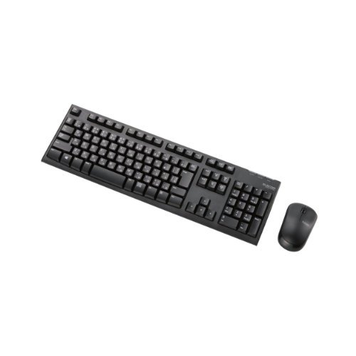ELECOM Wireless 2.4GHz Keyboard (108 key) & PC Mouse Black