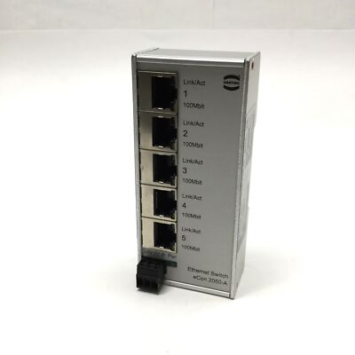 Harting ESC eCon 2050-A Unmanaged Ethernet Switch 5-Port RJ45, 24VDC, IP30