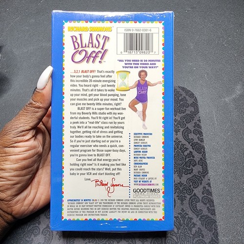 SEALED! Richard Simmons Blast Off Your 20 Minute Energizing Workout Video VHS - Picture 2 of 3