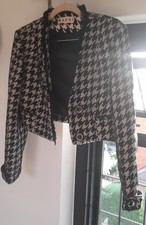 Marni Check Cropped Jacket Black/white