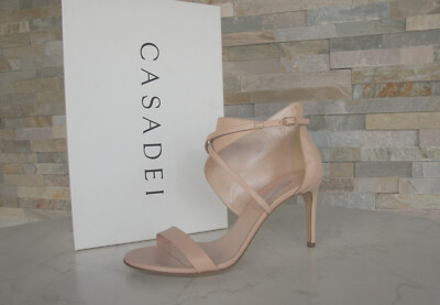 CASADEI  Gr 36 Sandaletten Sandalen Abendschuhe Schuhe hautfarben ehem UVP 595  