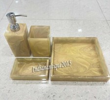 Beautiful Accessory Bathroom Set Soap Dispenser, Toothbrush Holder, Tumbler,