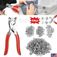 50 Sets Abruga Metal Snaps Buttons Five Claw Buckle Installation Plier Tool Set
