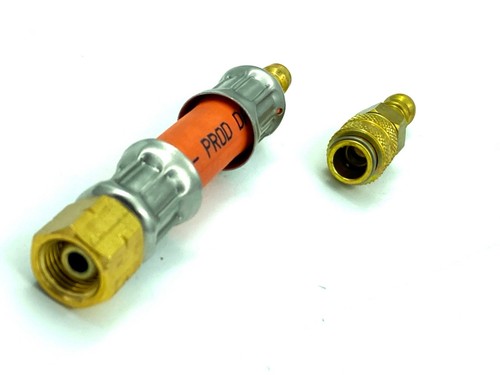 LPG BBQ Quick Release Snap Connector Coupler Coupling & 1/4" Left Hand Nut - Picture 4 of 6