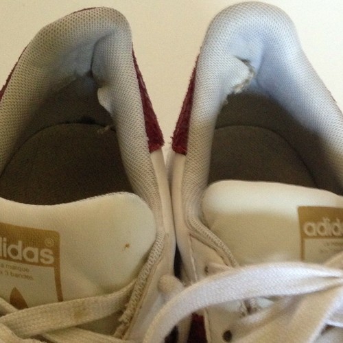 Adidas Originals Superstar White Burgundy Shoes Sneakers Size 6.5 S79417 - Picture 8 of 9