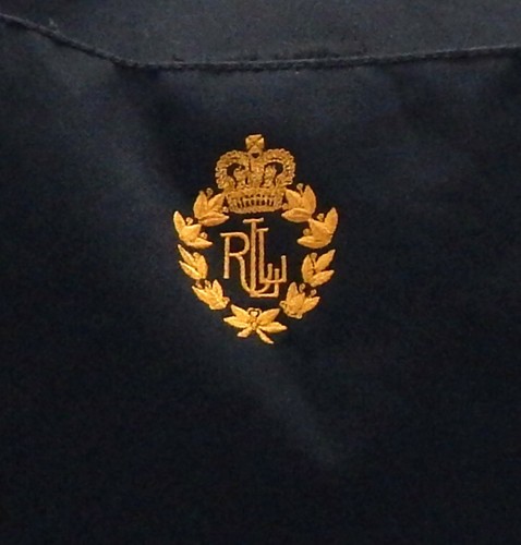 RARO Bolso de Lona Ralph Lauren Vintage Grande Azul Cremallera Cresta Logo Viaje 20x16 - Imagen 2 de 9