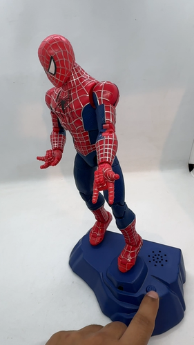 Spider-Man 3 Poseable SpiderMan Talking Room Guard W/Motion Sensor Thinkway Toys - Video 1 of 1