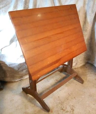 VINTAGE MID CENTURY WOODEN DRAFTING TABLE
