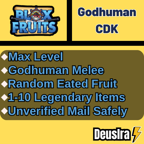 Blox Fruit - Godhuman/CDK/Race V4/Max Level Good Accounts ✓🔥