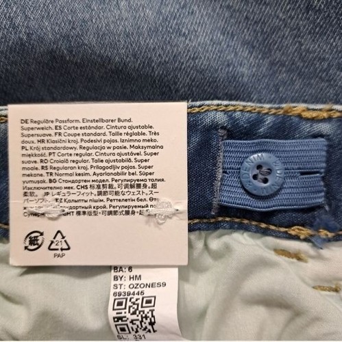 H&M Boys Blue Jean Adjustable Shorts Size 16 Super Soft - Picture 13 of 15