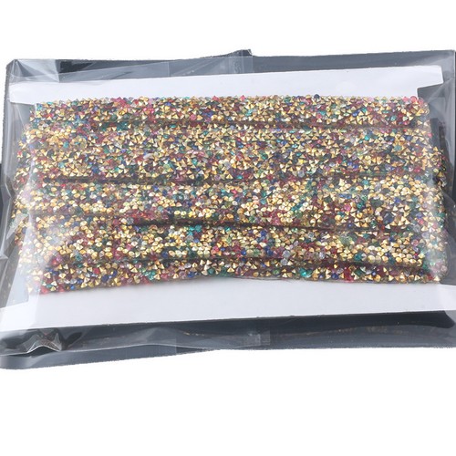 Nastro strass cristallo 1 m bordo diamante decorazione cucito ferro da cucire - Foto 5 di 23