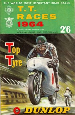 Vintage 1964 Isle of Man TT Motor Bike Races Programme Poster Print A3/A4  UK