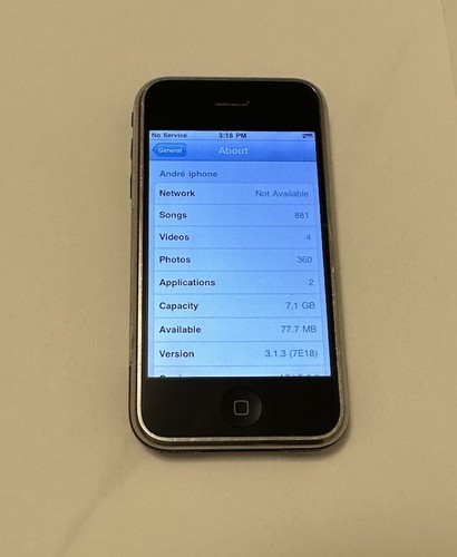 Apple iPhone 1st Generation - 8GB - Black (AT&T) A1203 (GSM) B87 - Picture 8 of 20