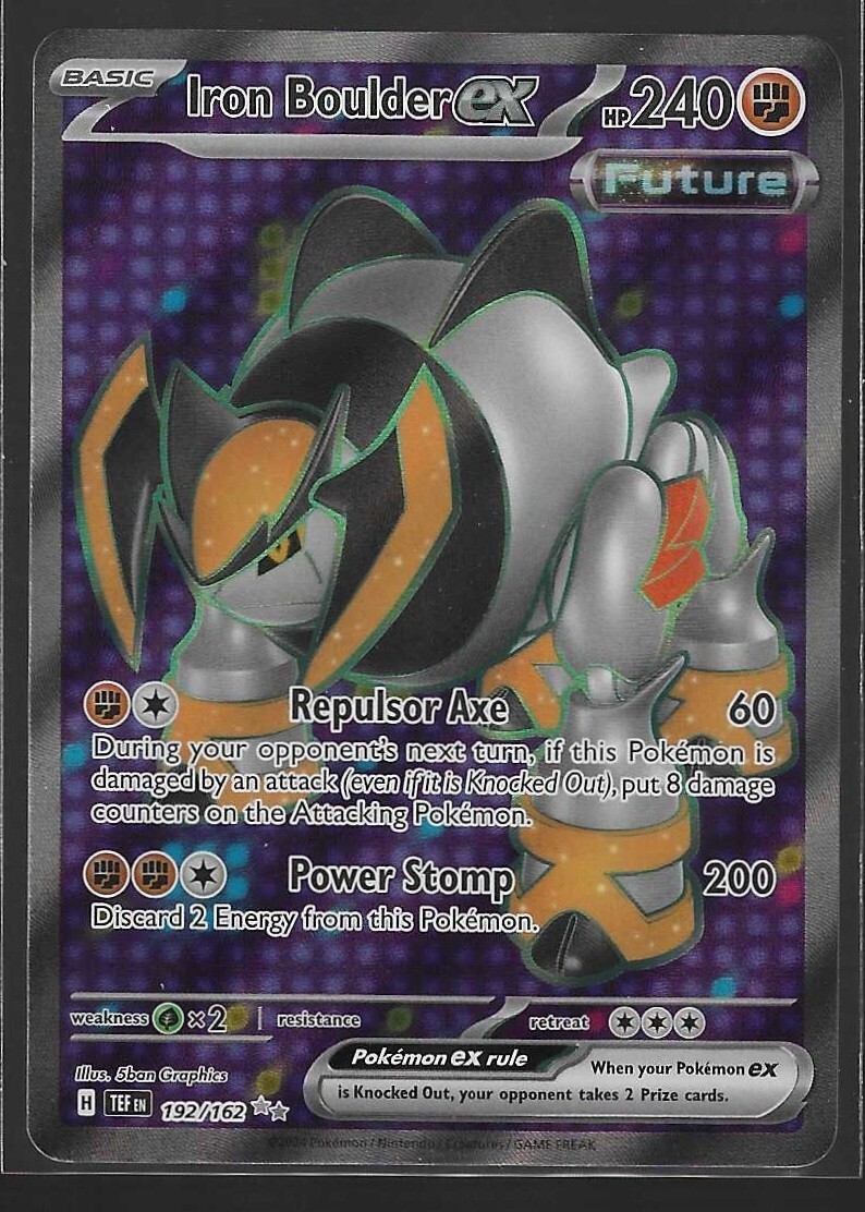 Iron Boulder ex - 192/162 192/162 Temporal Forces Pokemon Card  01A NM