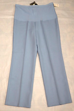 Vintage 1970s womens elastic waist stretch blue pull on pants size 14 NWT 