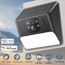 Solar Battery Power Wifi Outdoor Home Security Camera Wireless Human Detection
