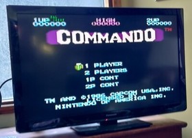 Commando (NES, 1986 ) - 5-screw variant - Cart & Sleeve - Cleaned & Tested