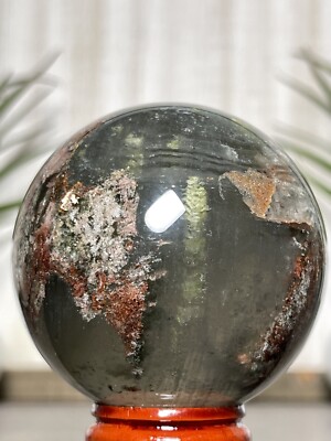 57mm GARDEN QUARTZ SPHERE- Lodolite Scenic Dream Crystal 57mm GARDEN QUARTZ SPHERE- Lodolite Scenic Dream Crystal