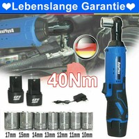 40Nm 12V Akku Ratschenschrauber 3/8'' RatschenschlüSsel KnarrenschlüSsel +2 Akku
