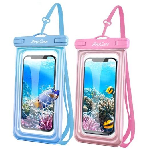 2 Pack Waterproof Phone Pouch for Up to 7.0