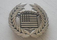 Famous Stars & Stripes Cadillac Emblem American Flag Belt Buckle Olive Branch