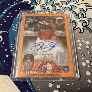 BO NAYLOR 2023 Topps Chrome Update ROOKIE ORANGE WAVE AUTO /25 Guardians
