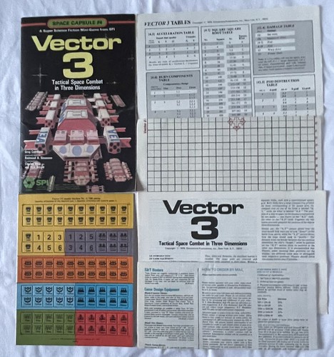 SPI 1979 Space Capsule #4 Vector 3 Tactical Space Combat Science Fiction Spiel - Bild 1 von 10