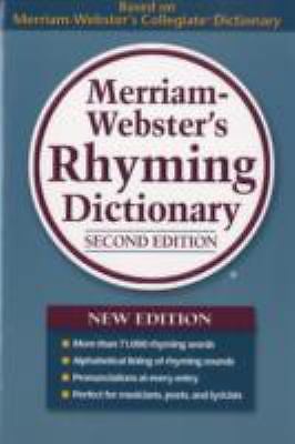 Merriam-Webster's Rhyming Dictionary by Merriam-Webster (2007, Trade Paperback,