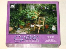 New MB Scenic Selections MY CORNER GARDEN 1000 Piece SEALED Jigsaw Puzzle 