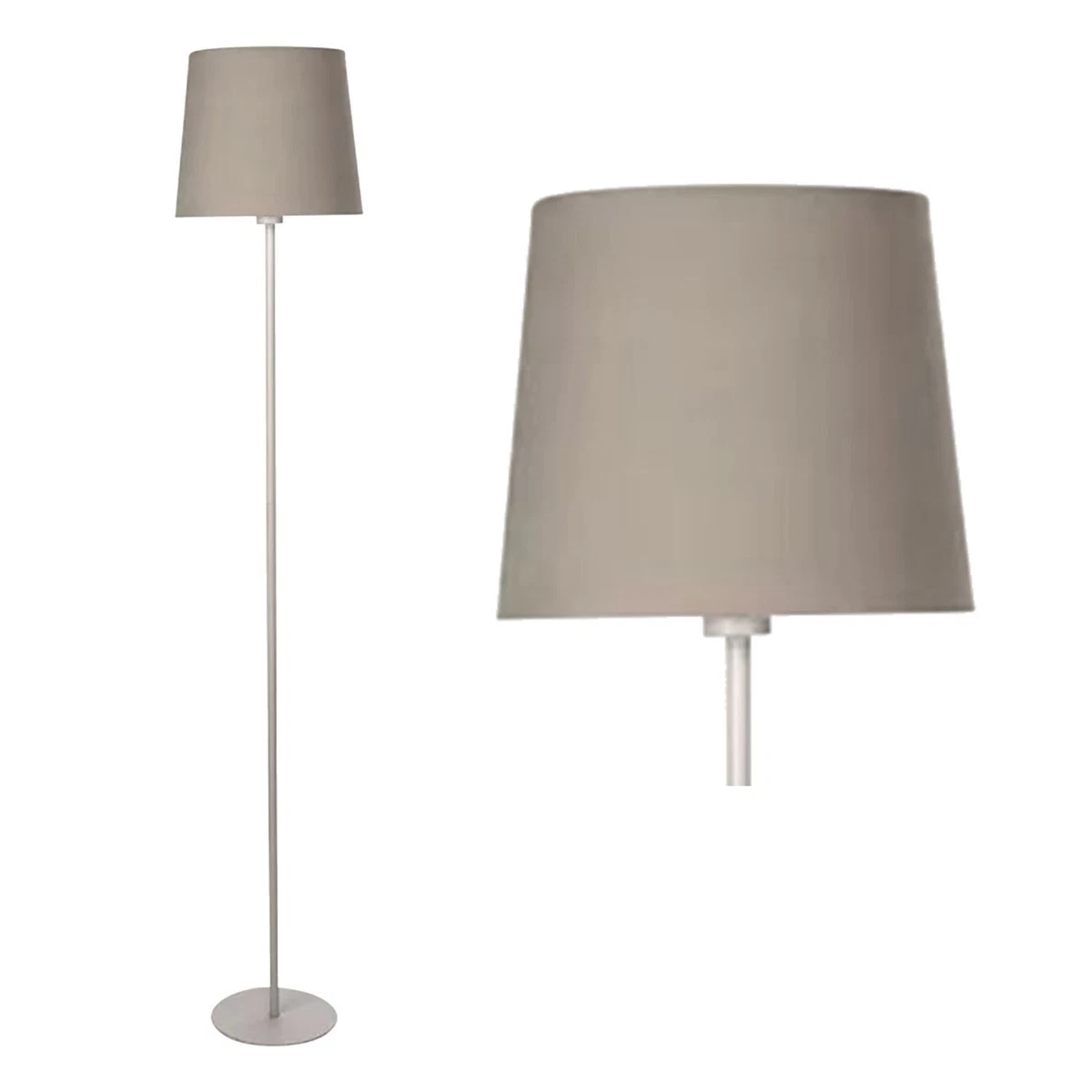 Grey velvet 2024 floor lamp