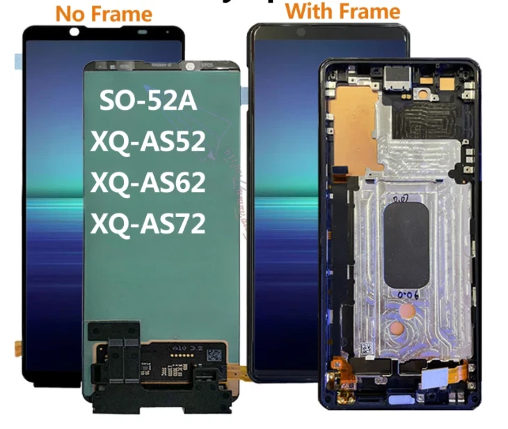 For Sony Xperia 5 II SO-52A, XQ-AS52, XQ-AS62 LCD Display Touch Screen Digitizer