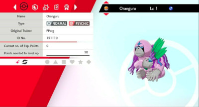 Pokemon Schwert & Schild Shiny Oranguru 6IV Max EVs