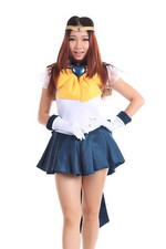 Sailor Moon Cosplay Costume Super S Sailor Uranus Tenou Haruka Fighting V3 Set