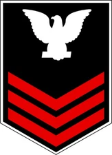 STICKER RANK USN E6 PETTY OFFICER FIRST CLASS