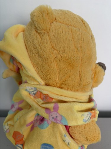 Disney Babies Winnie The Pooh Plush Stuffed Doll Yellow Blanket 10” Disney Store - Picture 7 of 17