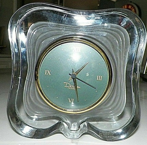 Daum Crystal Mantel/Desk Clock - Thor - Picture 2 of 4