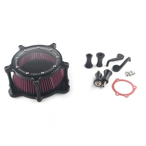 Air Cleaner Intake Filter Red+Black Fit For Harley Dyna Street Bob Electra Glide - Picture 10 of 10