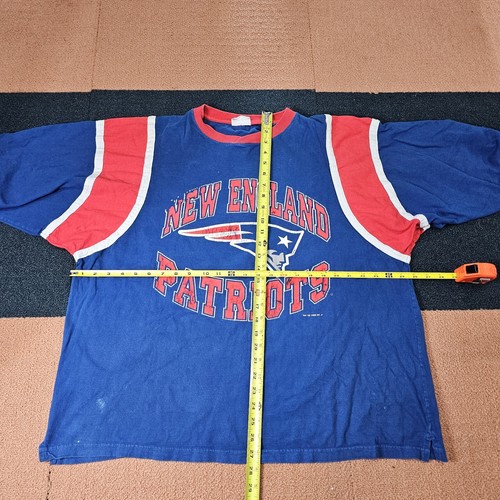 NEW ENGLAND PATRIOTS Graphic T-Shirt Jersey Vintage The Edge Label XL 1998 R9a - Picture 6 of 10