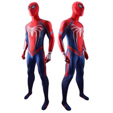 Upgraded PS4 Spider-Man Jumpsuit Spiderman Cosplay Suit Costume Halloween Party