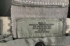 GENUINE US MILITARY MOLLE II BANDOLEER AMMUNITION POUCH. 3 COMPARTMENTS MINT !