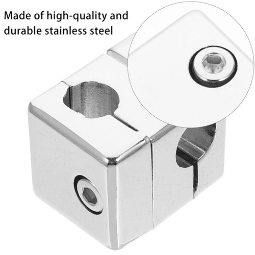 Square Cross Clip Stainless Steel Clamp Bracket Metal Stand Holder - 第 6/12 張圖片