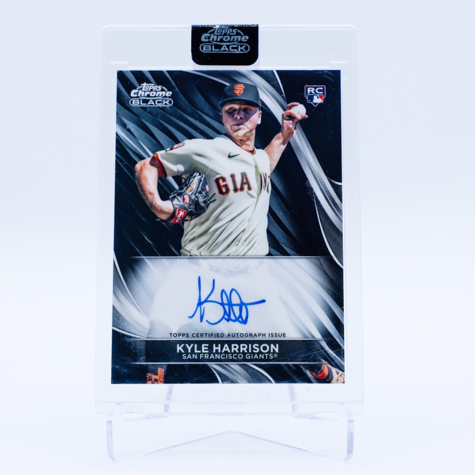 2024 Topps Chrome Black  Kyle Harrison RC Auto #CBA-KHAR